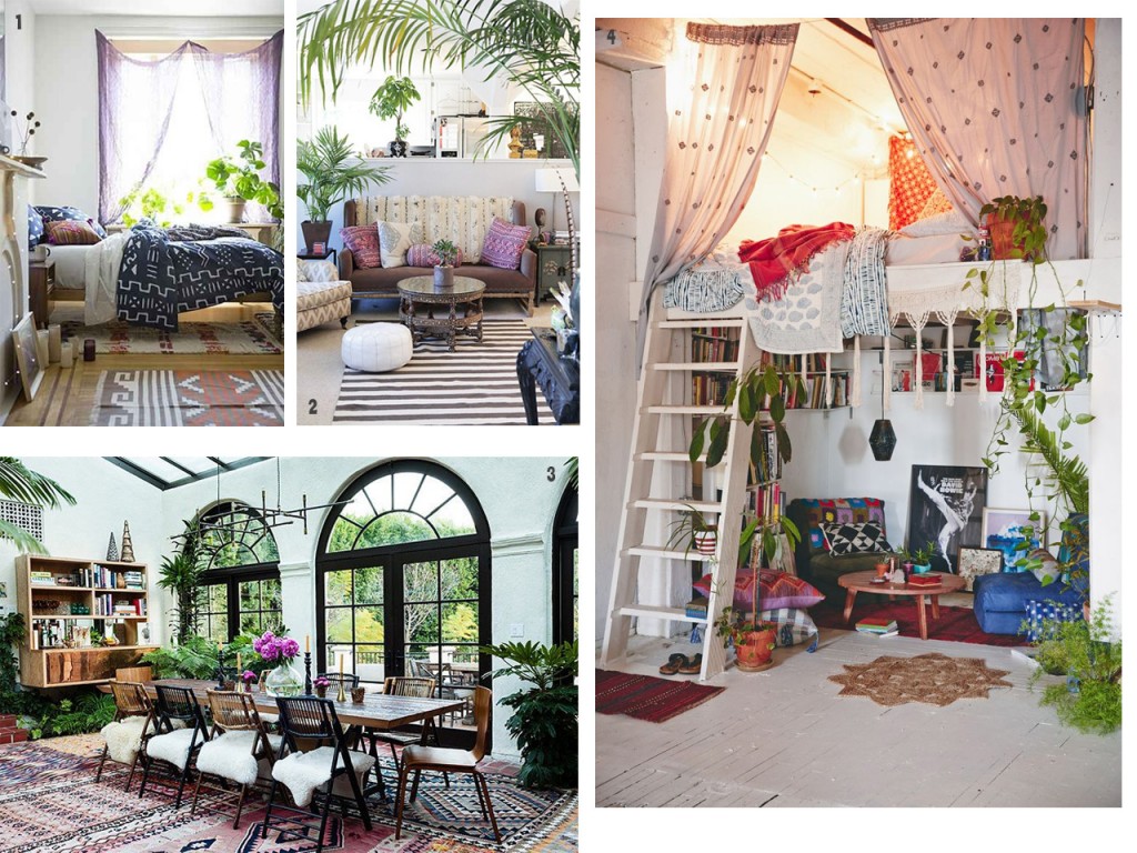 Nature at home for a boho chic decoration