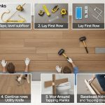 Installing vinyl plank flooring in bathroom step-by-step process