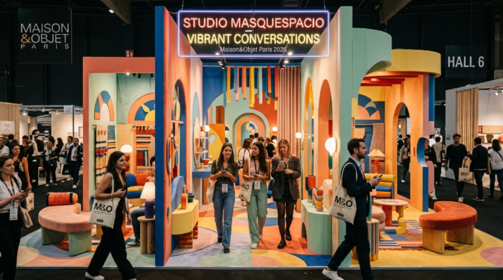 Colorful immersive installation by Studio Masquespacio at Maison & Objet Paris, September 2026