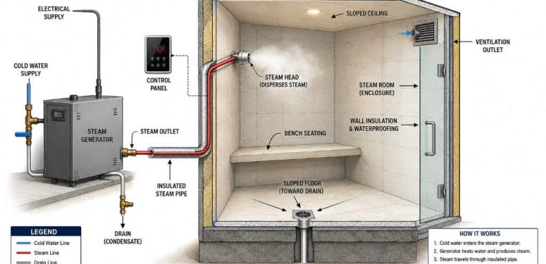 Steam Bath Diagram: Parts, Layout, and Working